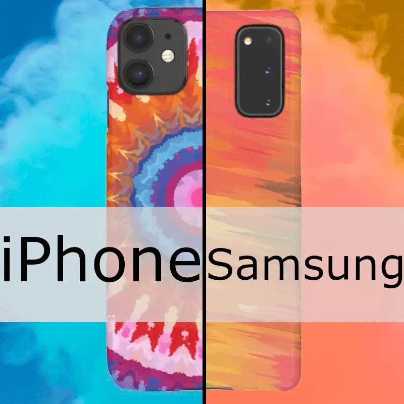 iphone/samsung hero image. select left side for iphone and right side for samsung.